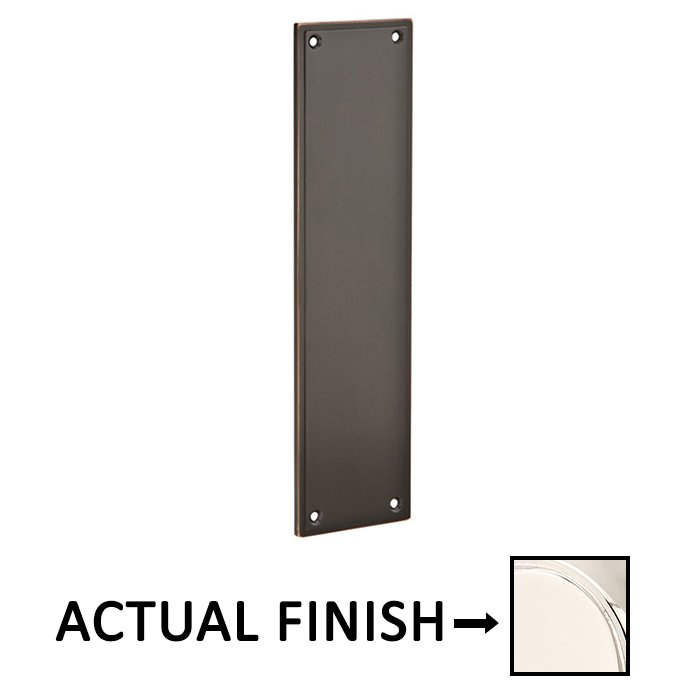 Modern Push Plate in Polished Nickel