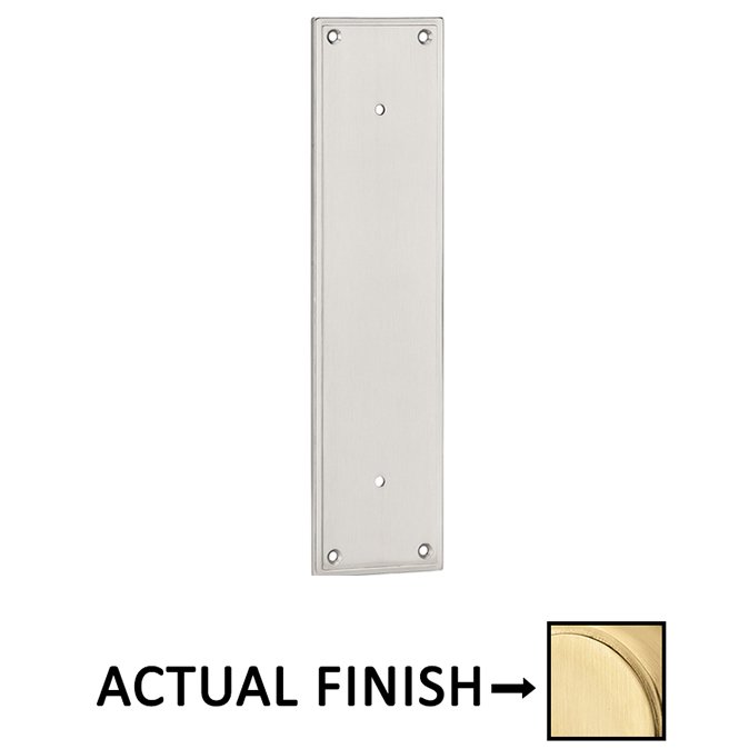 8" Centers Modern Pull Plate in Satin Brass