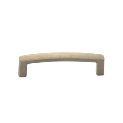 8" Centers Rustic Modern Bronze Pull in Tumbled White Bronze