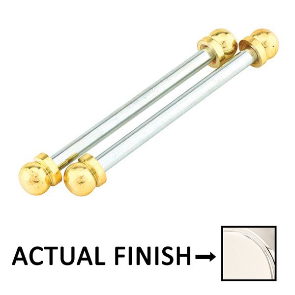 Ball Tip Set For 3-1/2" Heavy Duty Or Ball Bearing Brass Hinge in Polished Nickel (Sold In Pairs)