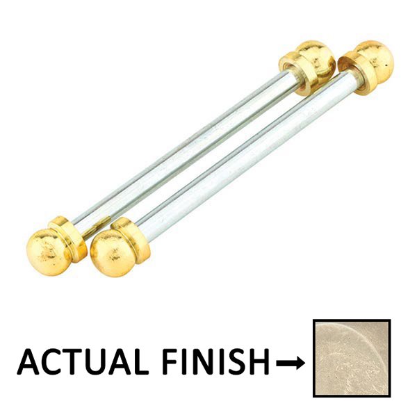 Ball Tip Set For 4" Heavy Duty Or Ball Bearing Steel Hinge in Tumbled White Bronze (Sold In Pairs)