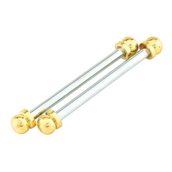 Ball Tip Set For 4" Heavy Duty Or Ball Bearing Steel Hinge in Polished Brass (Sold In Pairs)
