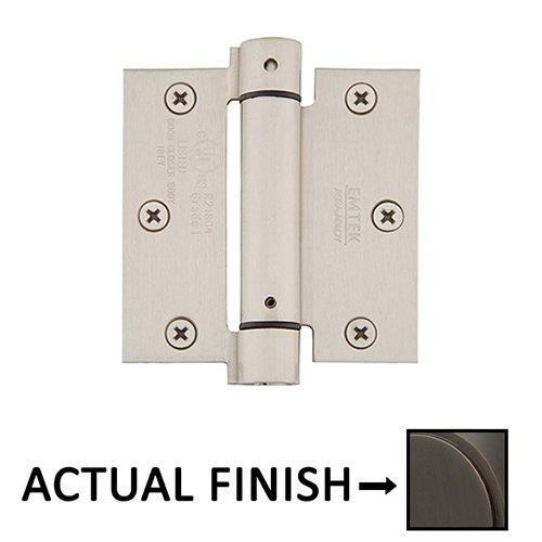 3 1/2" x 3 1/2" Square UL Steel Spring Hinge in Oil Rubbed Bronze (Sold In Pairs)