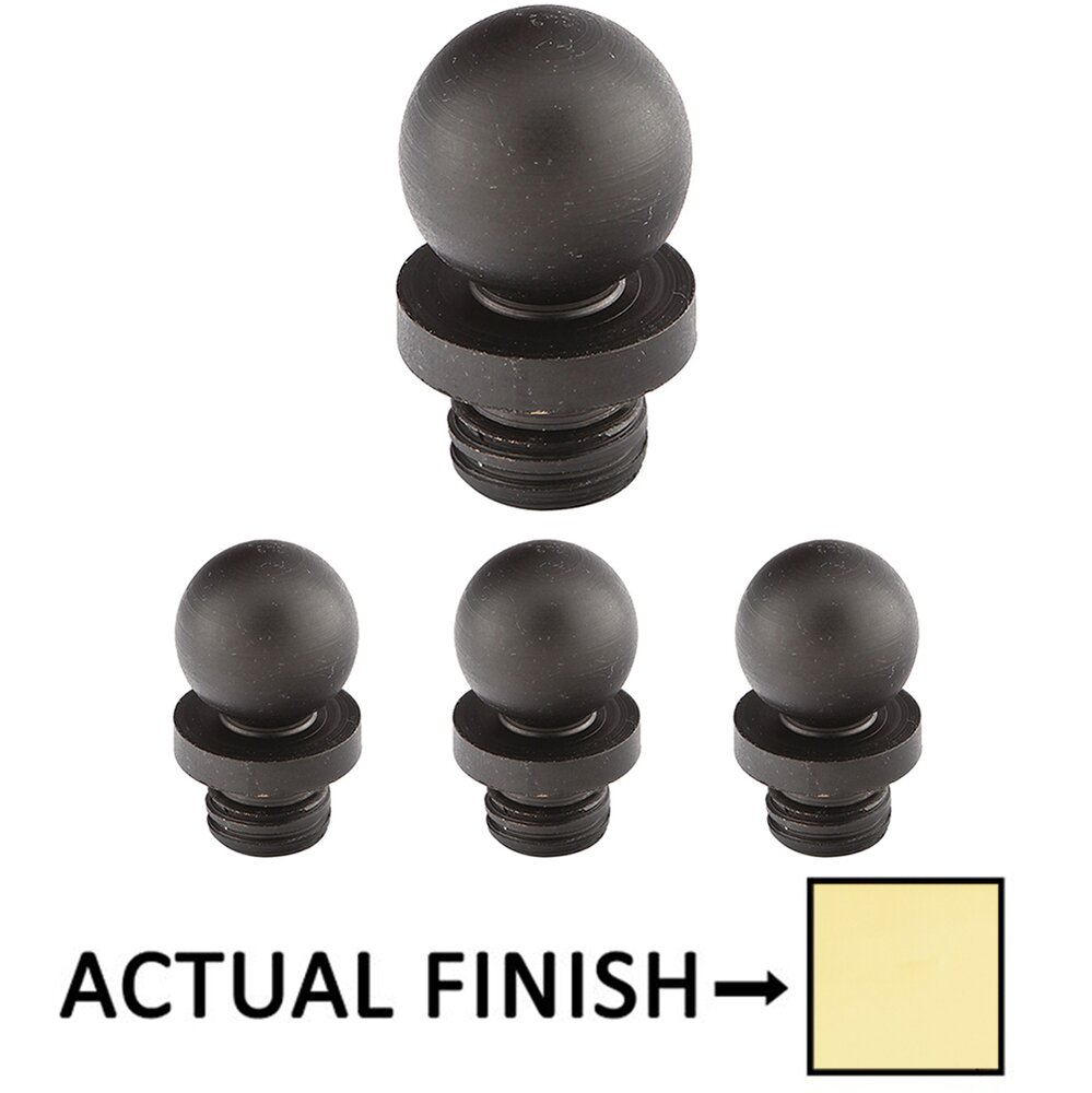Ball Tip Set For 3-1/2" Residential Duty Solid Brass Hinge in Lifetime Brass (Sold In Pairs)
