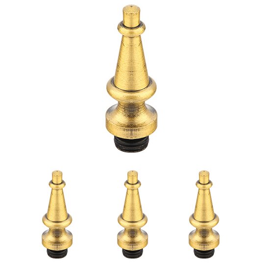 Steeple Tip Set For 3-1/2" Heavy Duty Or Ball Bearing Solid Brass Hinge in French Antique Brass (Sold In Pairs)
