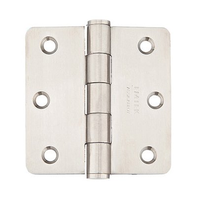 3 1/2" x 3 1/2" 1/4" Radius Heavy Duty Plain Bearing Stainless Steel Hinges (Sold In Pairs)
