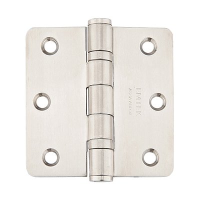 3 1/2" x 3 1/2" 1/4" Radius Heavy Duty Ball Bearing Stainless Steel Hinges (Sold In Pairs)