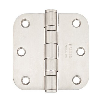 3 1/2" x 3 1/2" 5/8" Radius Heavy Duty Ball Bearing Stainless Steel Hinges (Sold In Pairs)
