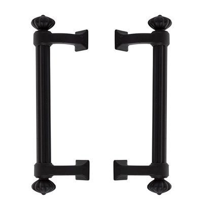 8" Centers Column Back To Back Pull in Flat Black Bronze