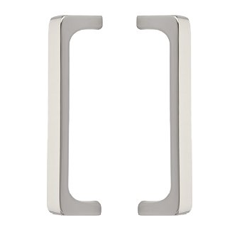 8" Centers Modern Bronze Back To Back Pull in Polished Nickel