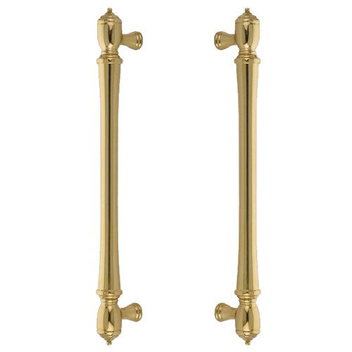 12" Centers Spindle Back To Back Pull in Polished Brass