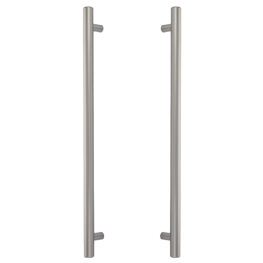 18" Centers Bar Back To Back Pull in Satin Nickel