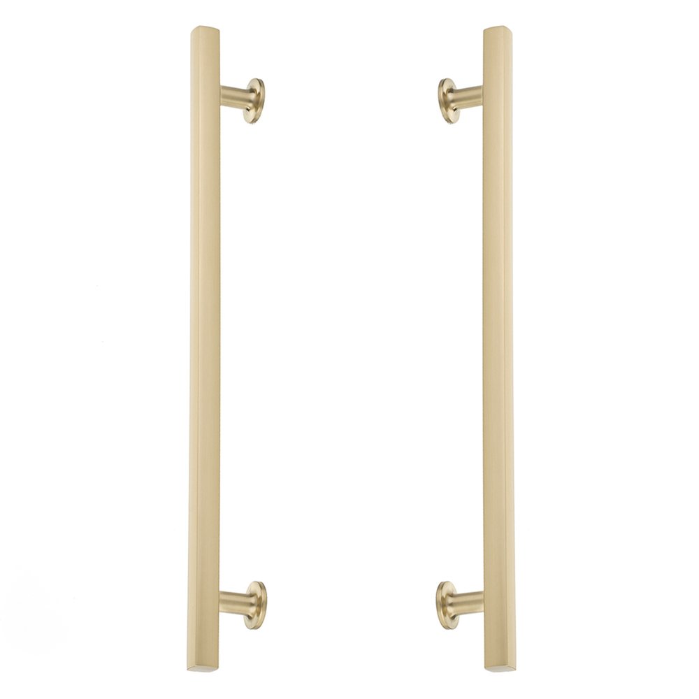 12" Centers Back to Back Door Pull in Satin Brass