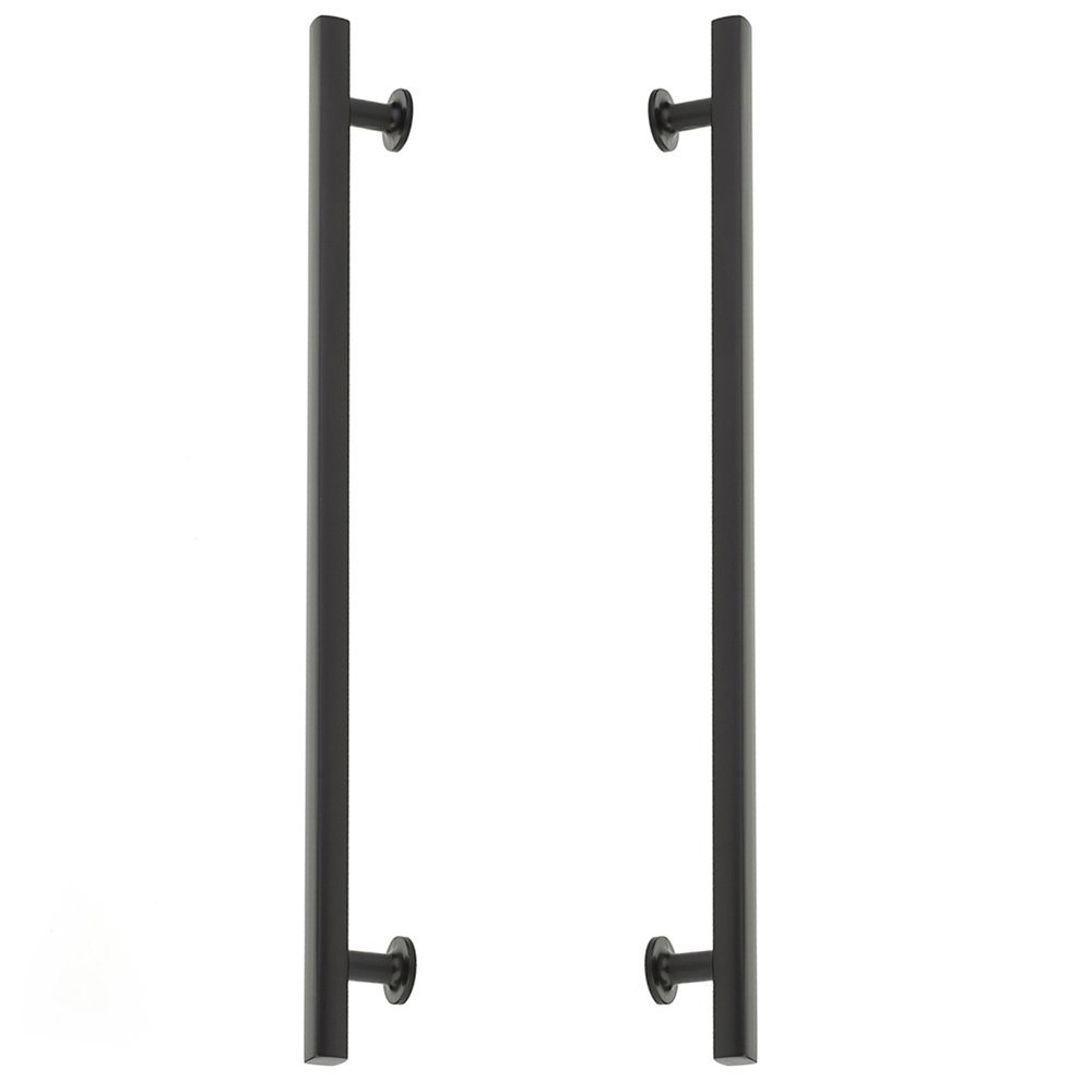 18" Centers Back to Back Door Pull in Flat Black