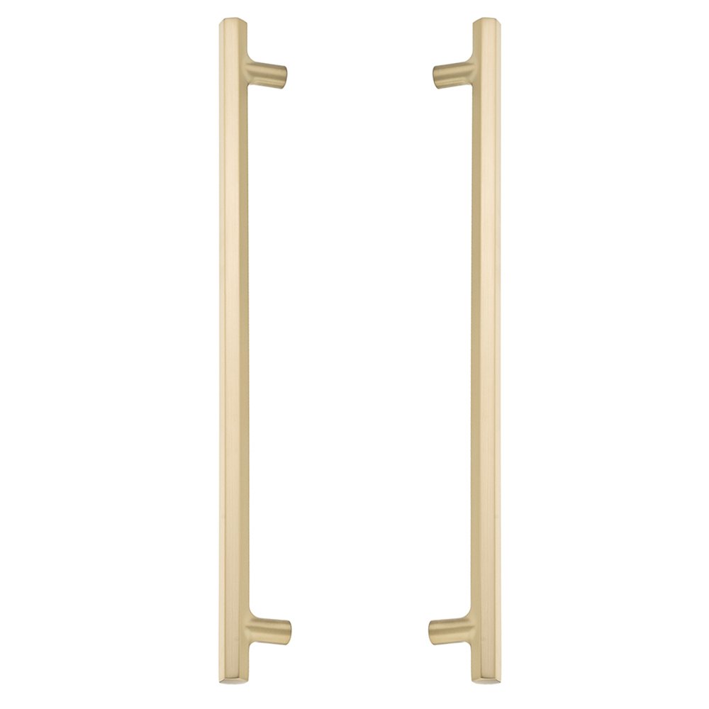 12" Centers Back to Back Door Pull in Satin Brass