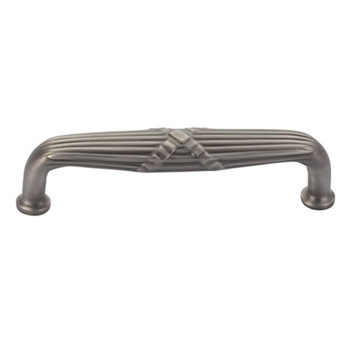 8" Centers Ribbon & Reed Style Concealed Surface Mount Door Pull in Pewter