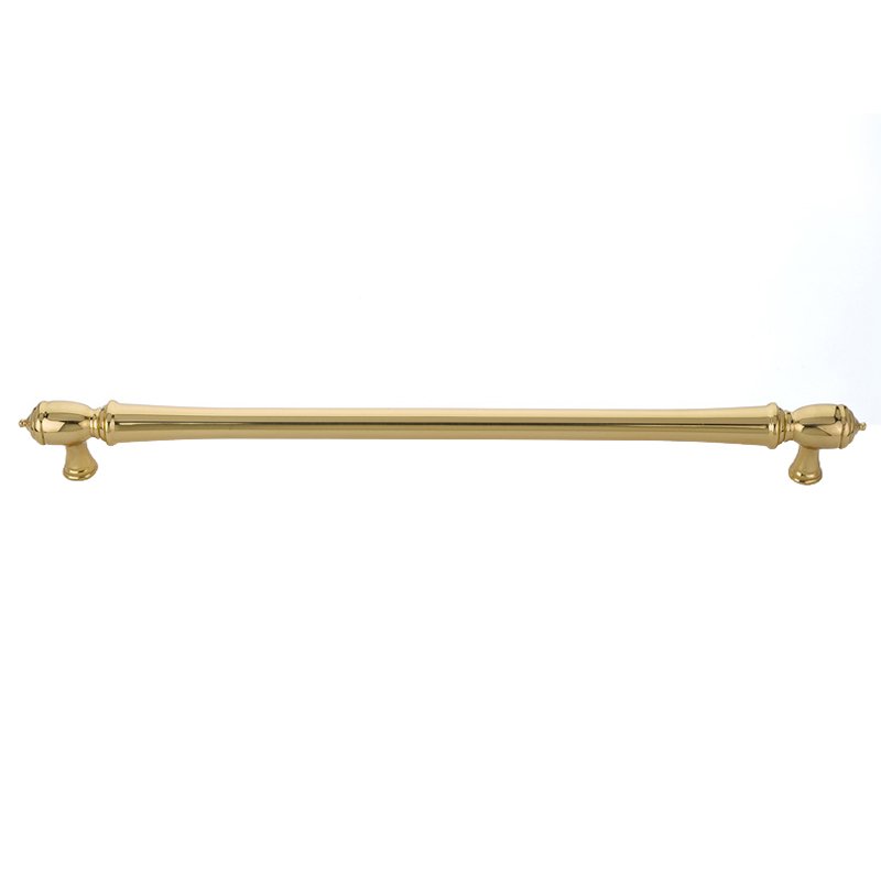 18" Concealed Surface Mount Spindle Door Pull in Polished Brass