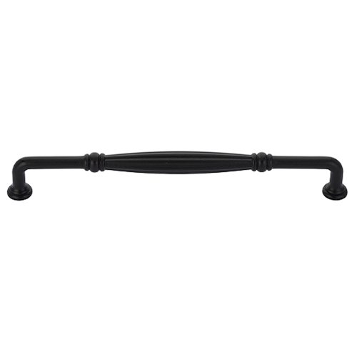 12" Concealed Surface Mount Fluted Door Pull in Flat Black Bronze