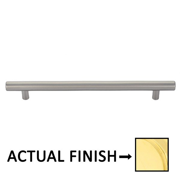 12" Concealed Surface Mount Bar Door Pull in Unlacquered Brass