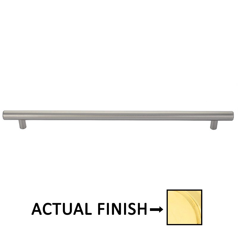 18" Concealed Surface Mount Bar Door Pull in Unlacquered Brass