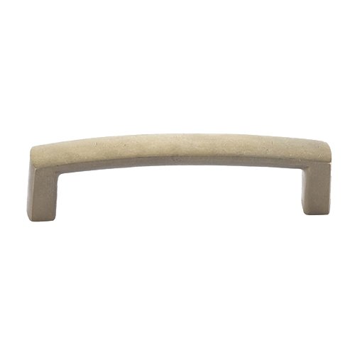 8" Centers Modern Arched Bronze Concealed Surface Mount Door Pull in Tumbled White Bronze