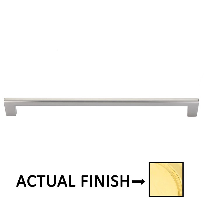 18" Concealed Surface Mount Trail Door Pull in Unlacquered Brass