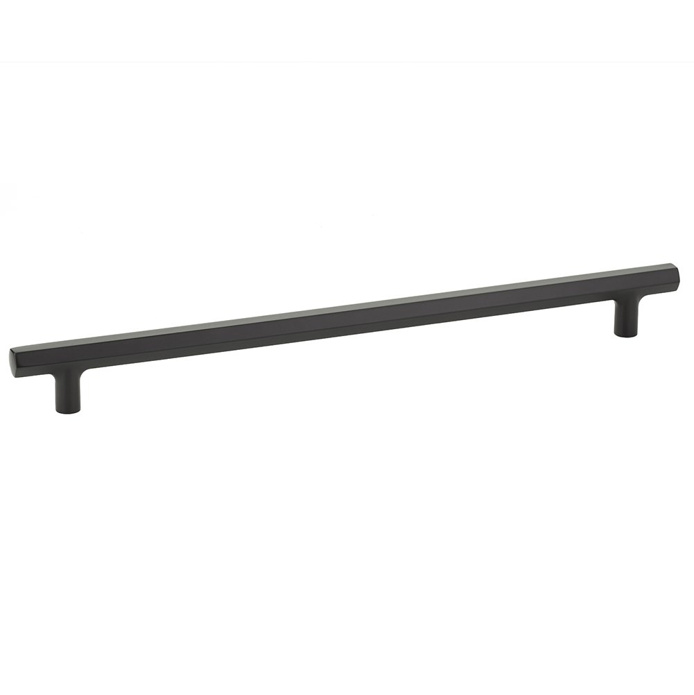 12" Concealed Surface Mount Mod Hex Door Pull in Flat Black