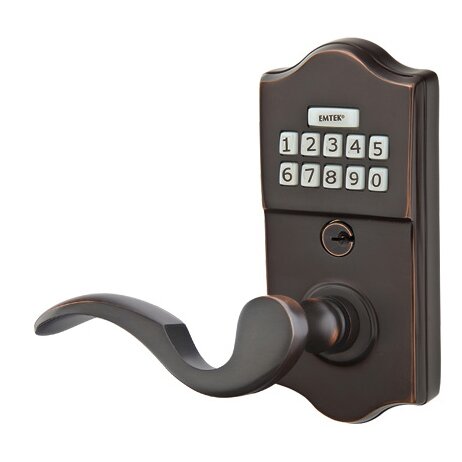Cortina Left Hand Classic Lever with Electronic Keypad Lock in Oil Rubbed Bronze