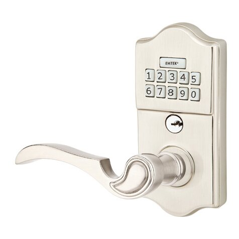 Coventry Left Hand Classic Lever with Electronic Keypad Lock in Satin Nickel