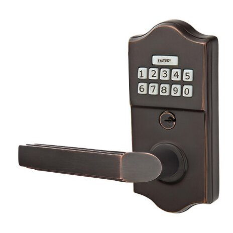 Milano Left Hand Classic Lever with Electronic Keypad Lock in Oil Rubbed Bronze
