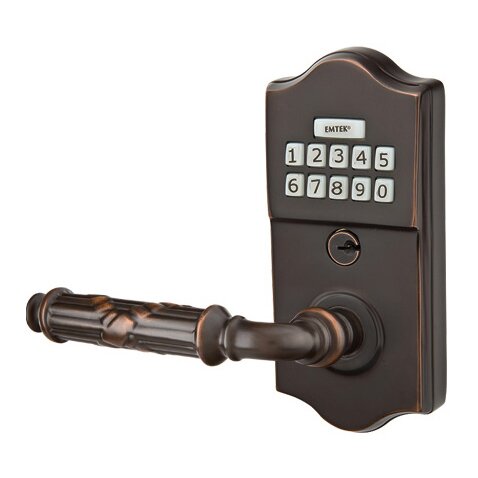 Ribbon & Reed Left Hand Classic Lever with Electronic Keypad Lock in Oil Rubbed Bronze
