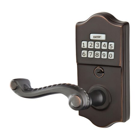 Rope Left Hand Classic Lever with Electronic Keypad Lock in Oil Rubbed Bronze
