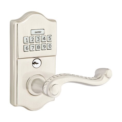 Rope Right Hand Classic Lever with Electronic Keypad Lock in Satin Nickel