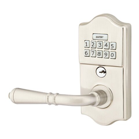 Turino Left Hand Classic Lever with Electronic Keypad Lock in Satin Nickel