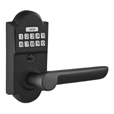 Aurora Right Hand Sandcast Bronze Lever with Electronic Keypad Lock in Flat Black Bronze