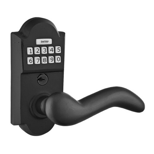 Cody Right Hand Sandcast Bronze Lever with Electronic Keypad Lock in Flat Black Bronze