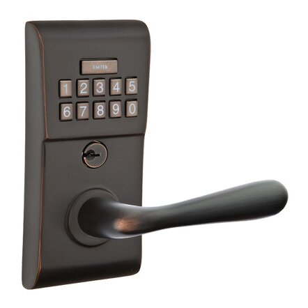 Basel Right Hand Modern Lever with Electronic Keypad Lock in Oil Rubbed Bronze