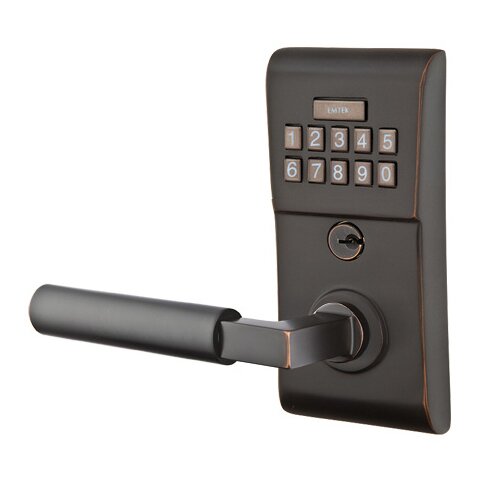 Hercules Left Hand Modern Lever with Electronic Keypad Lock in Oil Rubbed Bronze