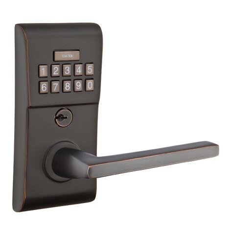 Helios Right Hand Modern Lever with Electronic Keypad Lock in Oil Rubbed Bronze