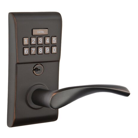 Triton Right Hand Modern Lever with Electronic Keypad Lock in Oil Rubbed Bronze