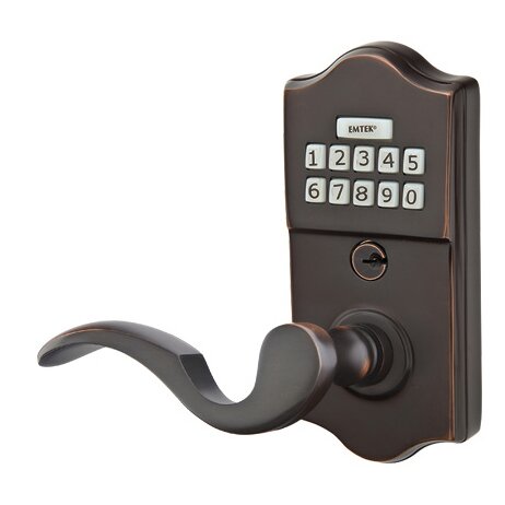 Cortina Left Hand Classic Lever Storeroom Electronic Keypad Lock in Oil Rubbed Bronze