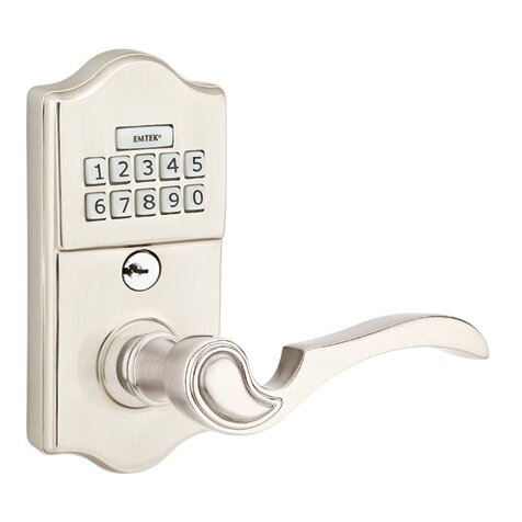 Coventry Right Hand Classic Lever Storeroom Electronic Keypad Lock in Satin Nickel