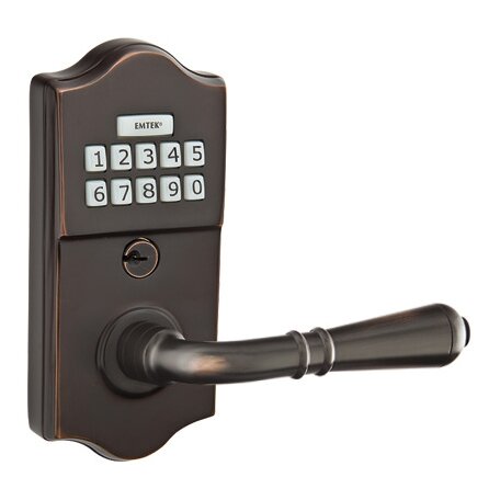 Turino Right Hand Classic Lever Storeroom Electronic Keypad Lock in Oil Rubbed Bronze