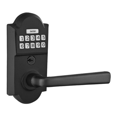 Cimarron Right Hand Sandcast Bronze Lever Storeroom Electronic Keypad Lock in Flat Black Bronze