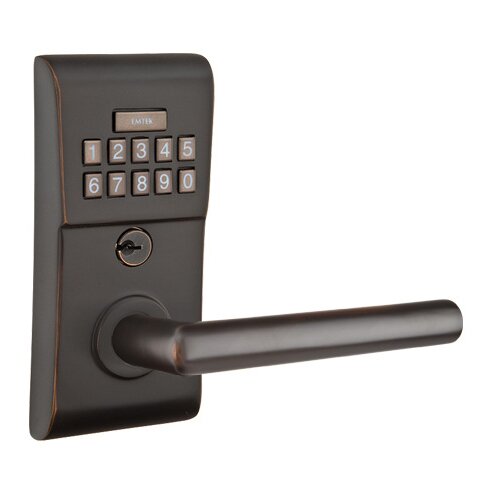 Stuttgart Modern Lever Storeroom Electronic Keypad Lock in Oil Rubbed Bronze