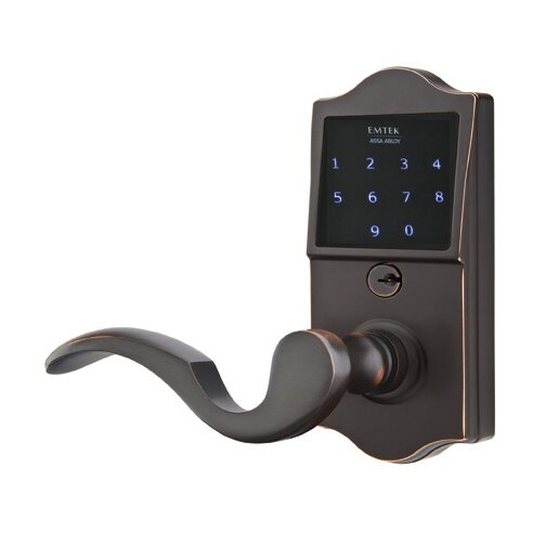 EMTouch Classic Keypad with Left Handed Cortina Lever in Oil Rubbed Bronze