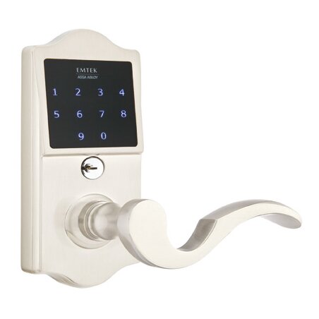 EMTouch Classic Keypad with Right Handed Cortina Lever in Satin Nickel