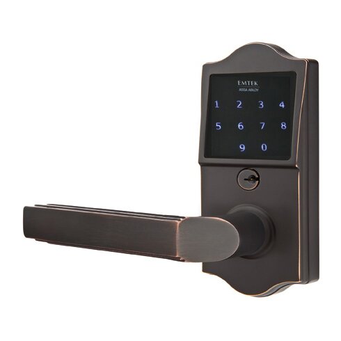 EMTouch Classic Keypad with Left Handed Milano Lever in Oil Rubbed Bronze