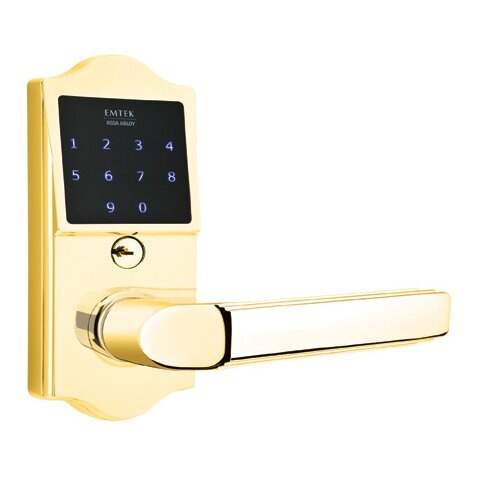 EMTouch Classic Keypad with Right Handed Milano Lever in Polished Brass