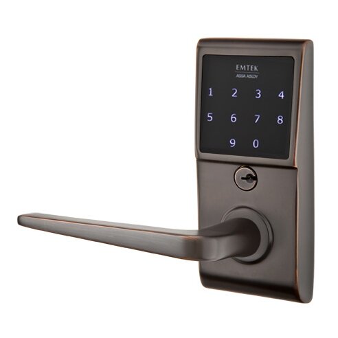 Athena Left Hand Emtouch Lever with Electronic Touchscreen Lock in Oil Rubbed Bronze